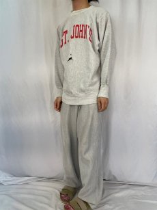 画像3: 90's Champion REVERSE WEAVE "ST.JOHN'S" プリントスウェット XL (3)