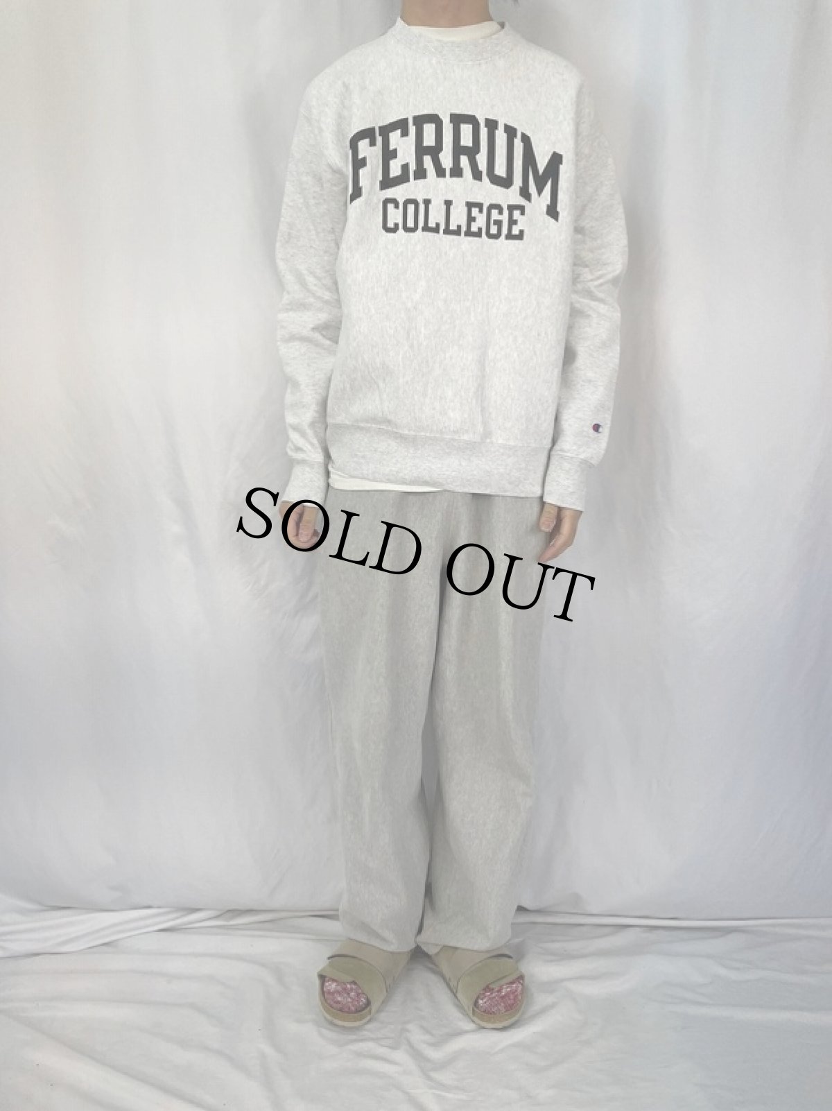 画像2: Champion REVERSE WEAVE "FERRUM COLLEGE" プリントスウェット L (2)