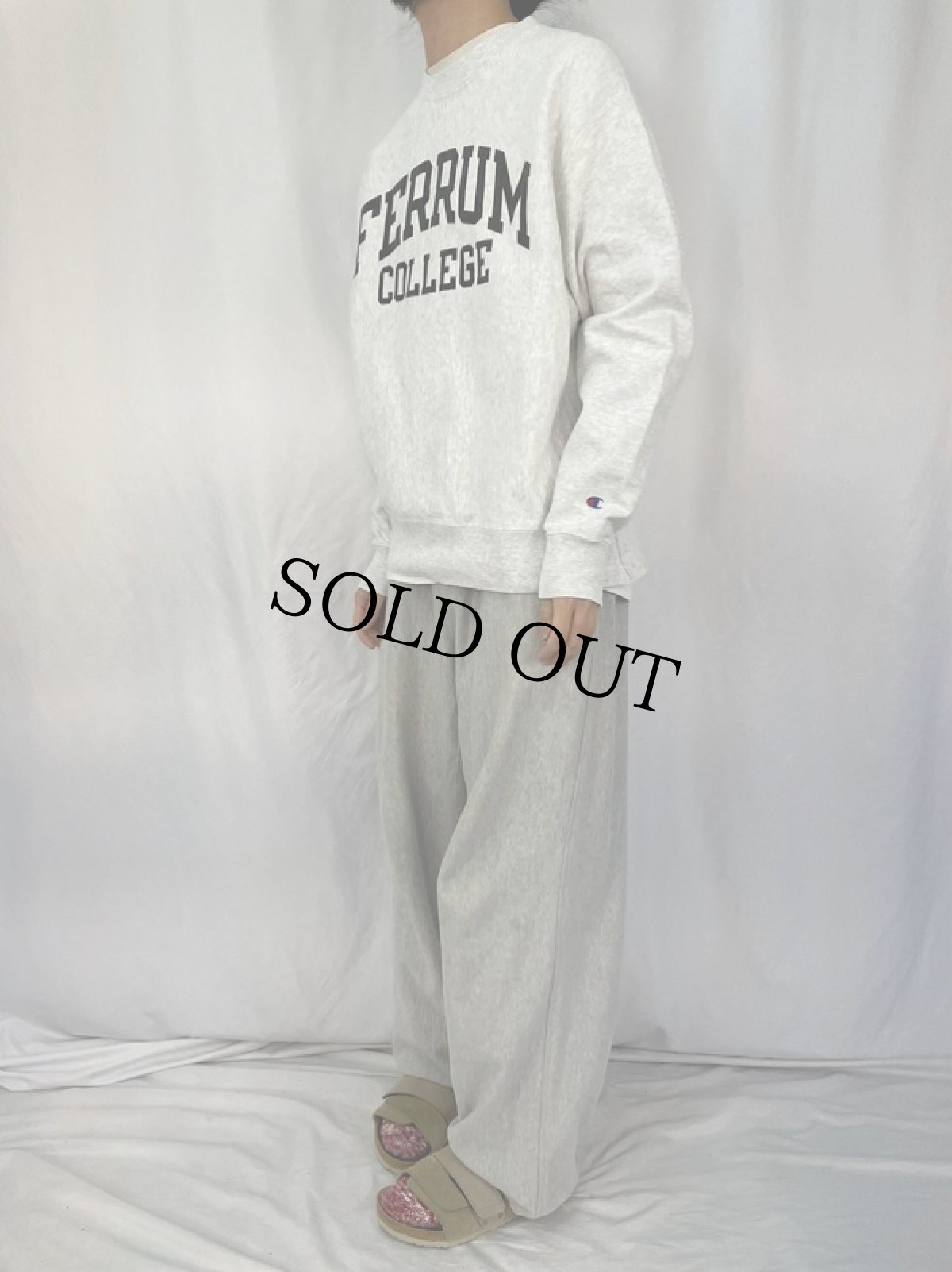 画像3: Champion REVERSE WEAVE "FERRUM COLLEGE" プリントスウェット L (3)