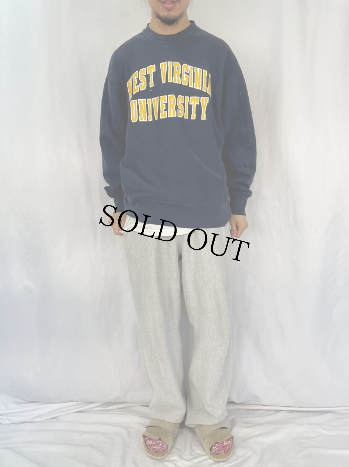 画像2: Champion REVERSE WEAVE "WEST VIRGINIA UNIVERSITY" プリントスウェット L (2)