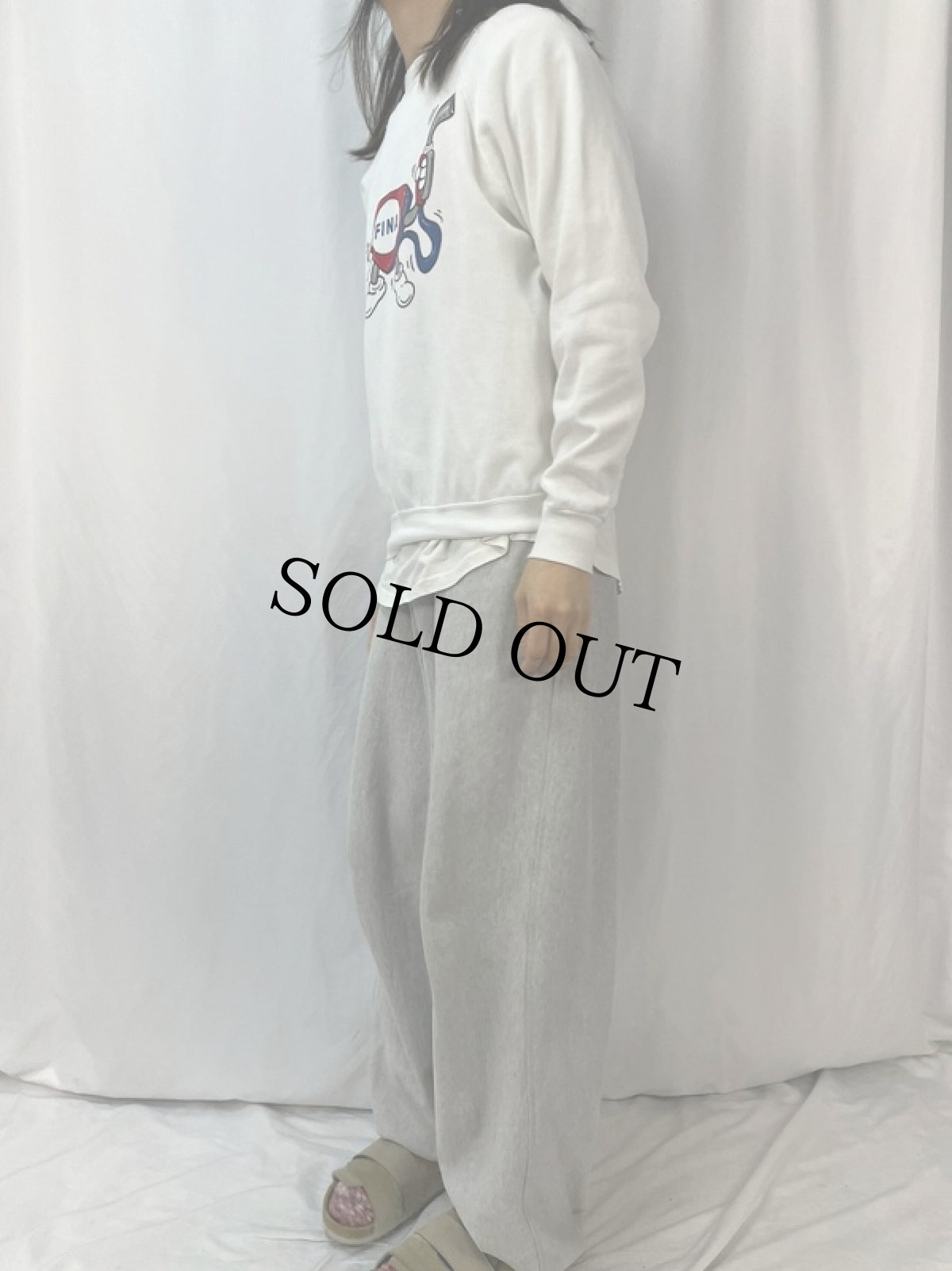 画像3: 90's FINA USA製 ガソリンスタンド プリントスウェット M (3)