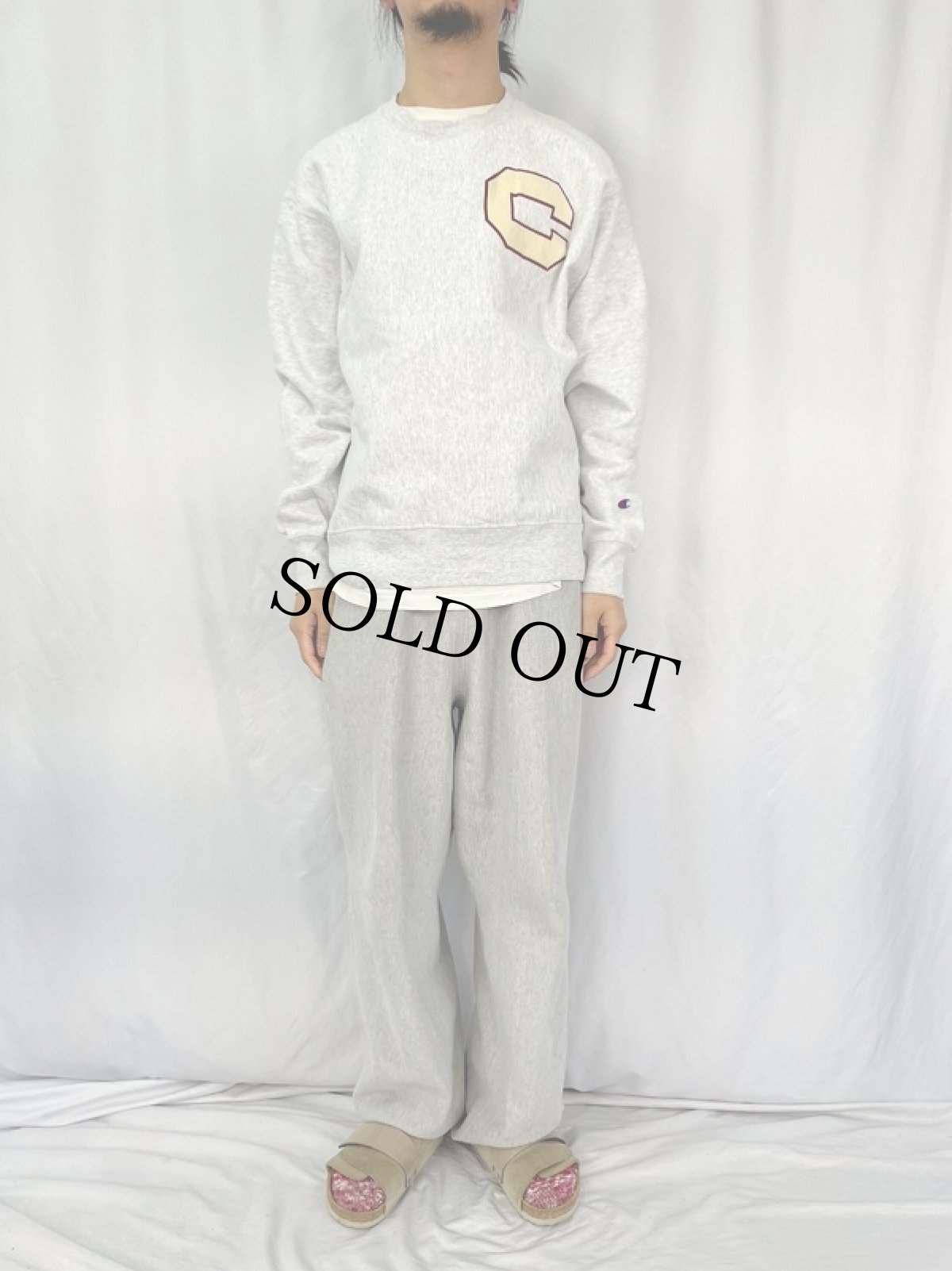 画像2: Champion REVERSE WEAVE パッチ付き スウェット L (2)