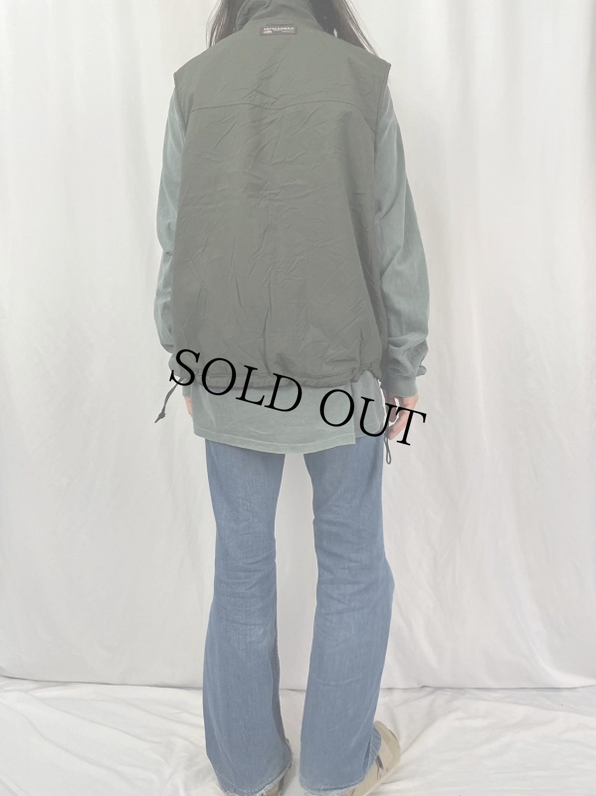 画像4: ABERCROMBIE＆FITCH ナイロン×フリース リバーシブルベスト L (4)