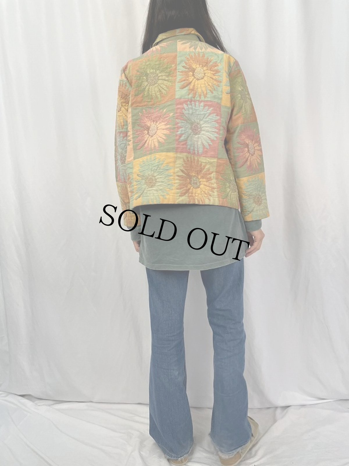 画像4: 90's Coldwater Creek 花柄 ジャケット L (4)