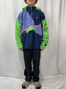 画像2: 90's NIKE 銀タグ 切り替えデザイン ナイロンアノラックパーカー XL (2)