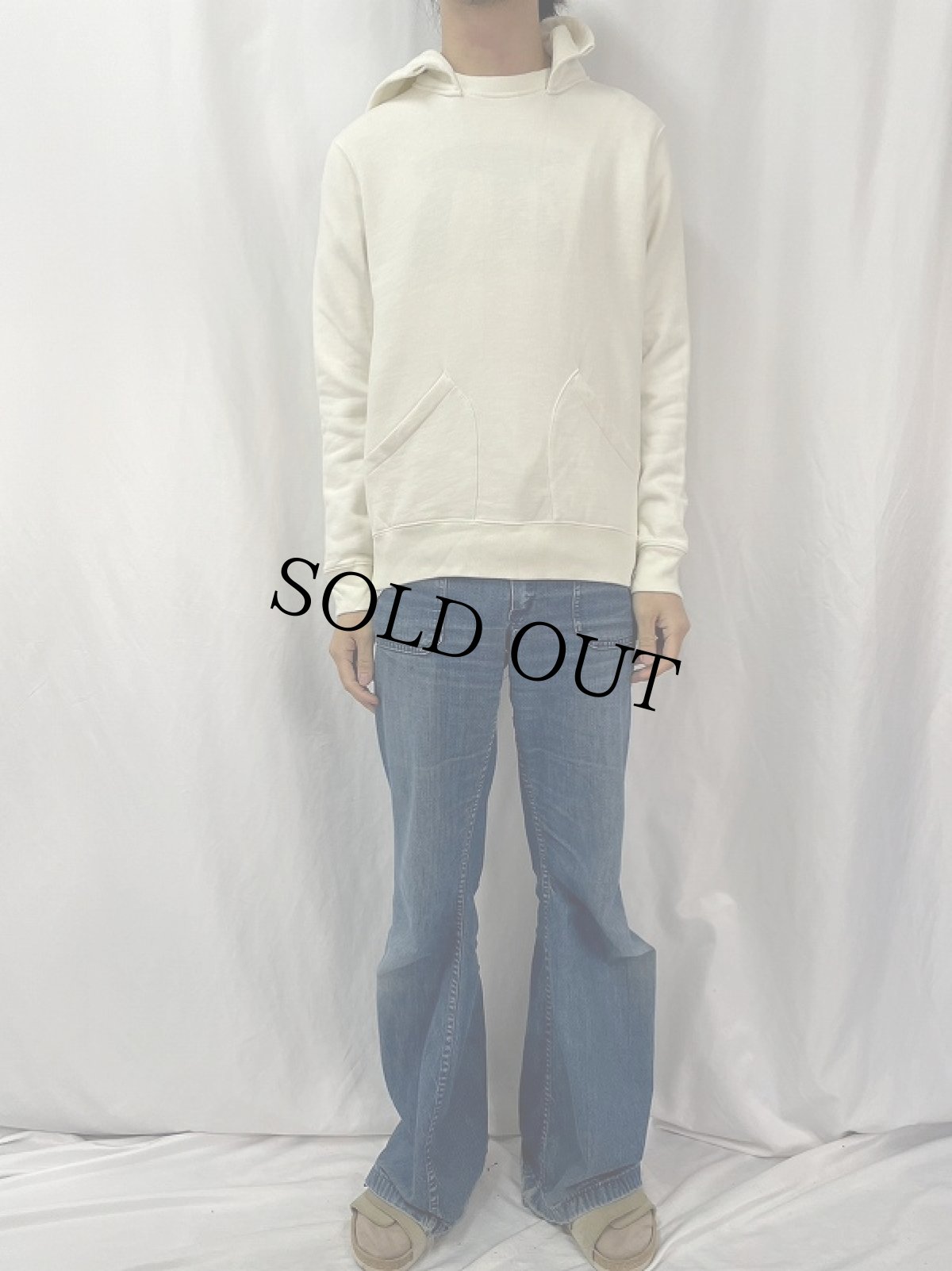 画像2: POLO Ralph Lauren セパポケ 後付けスウェットフーディー M (2)