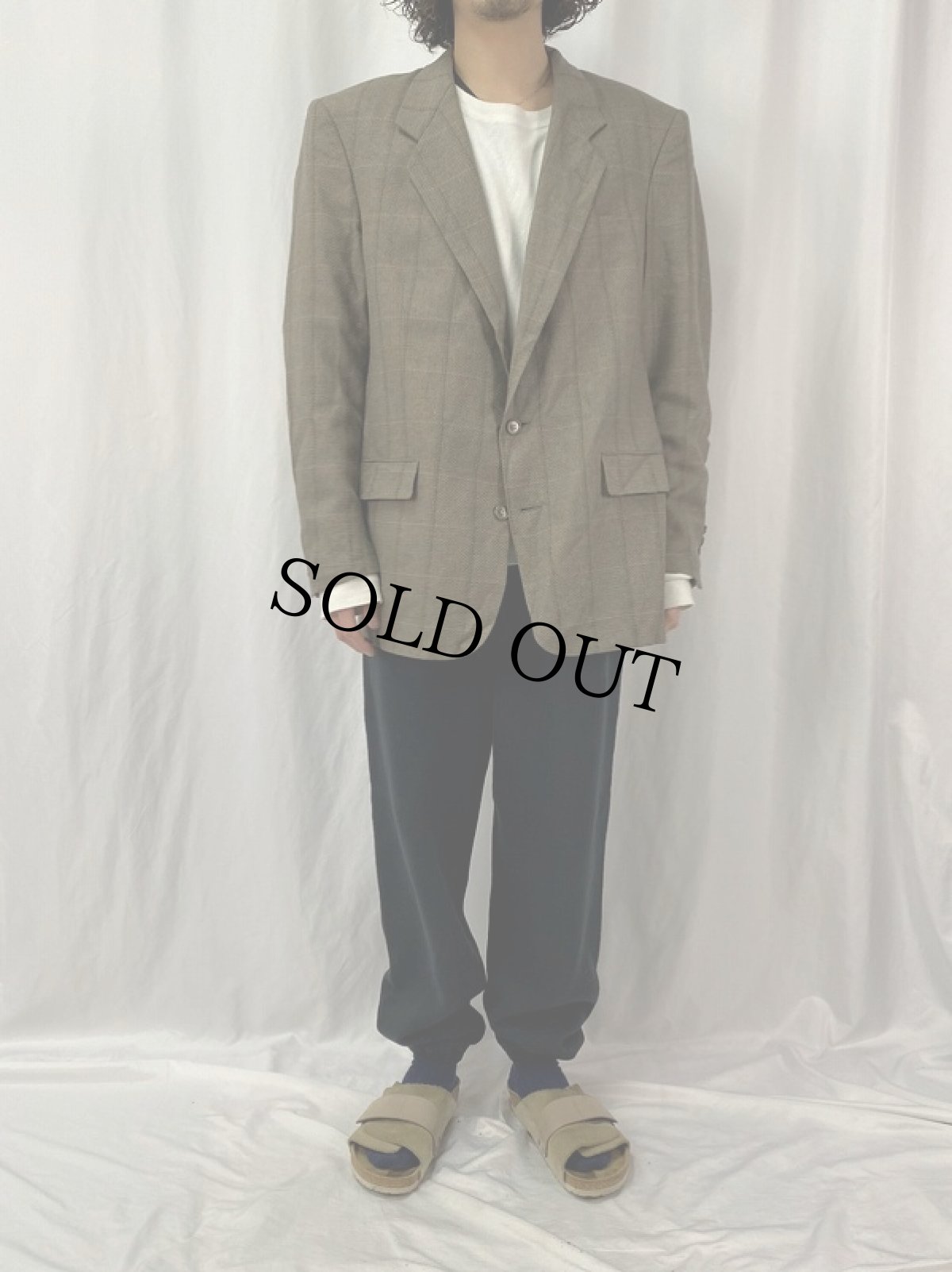 画像2: 80's Christian Dior MONISIEUR チェック柄 テーラードジャケット  (2)