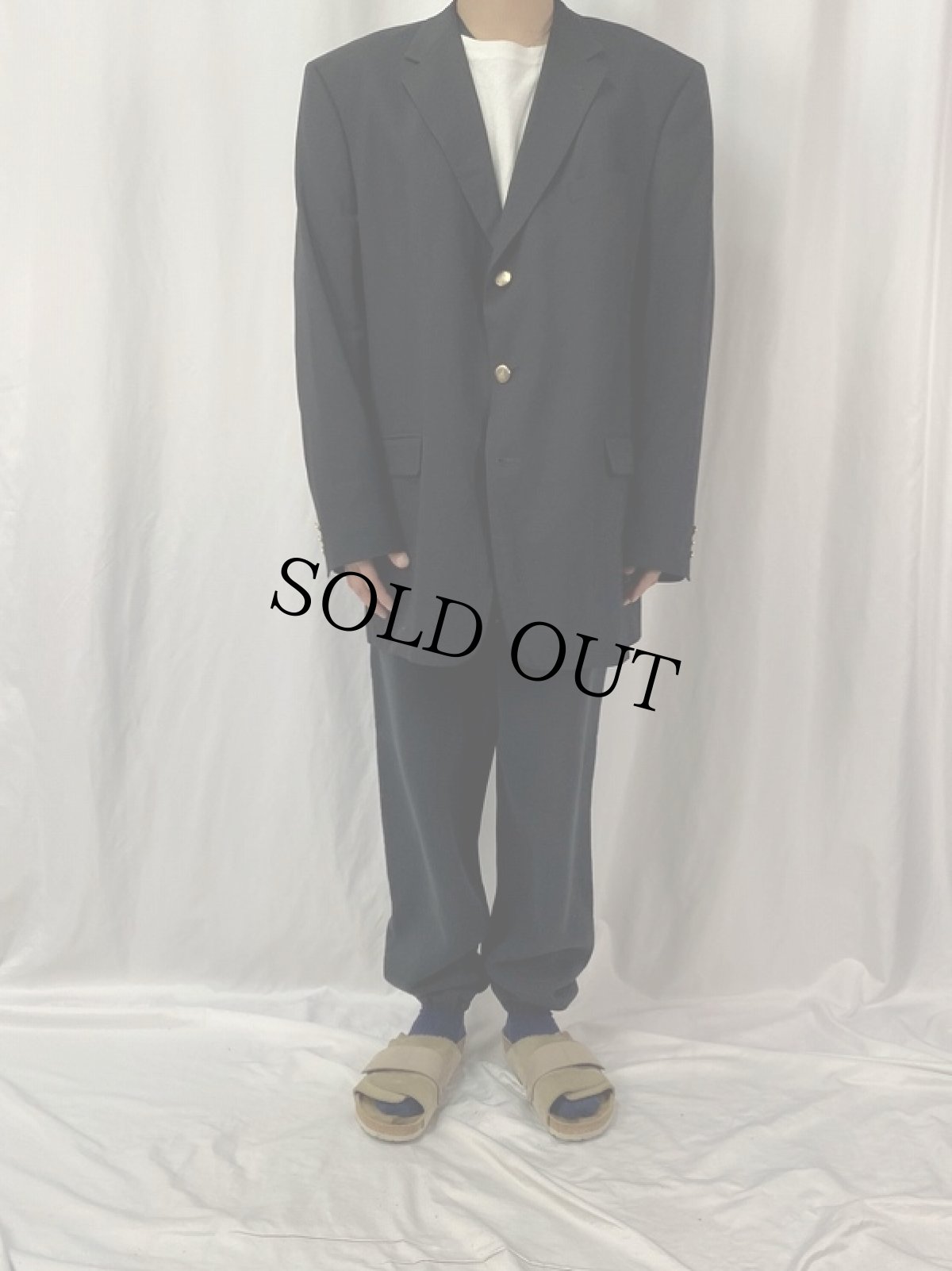 画像2: 80〜90's Burberrys テーラードジャケット BLACK (2)