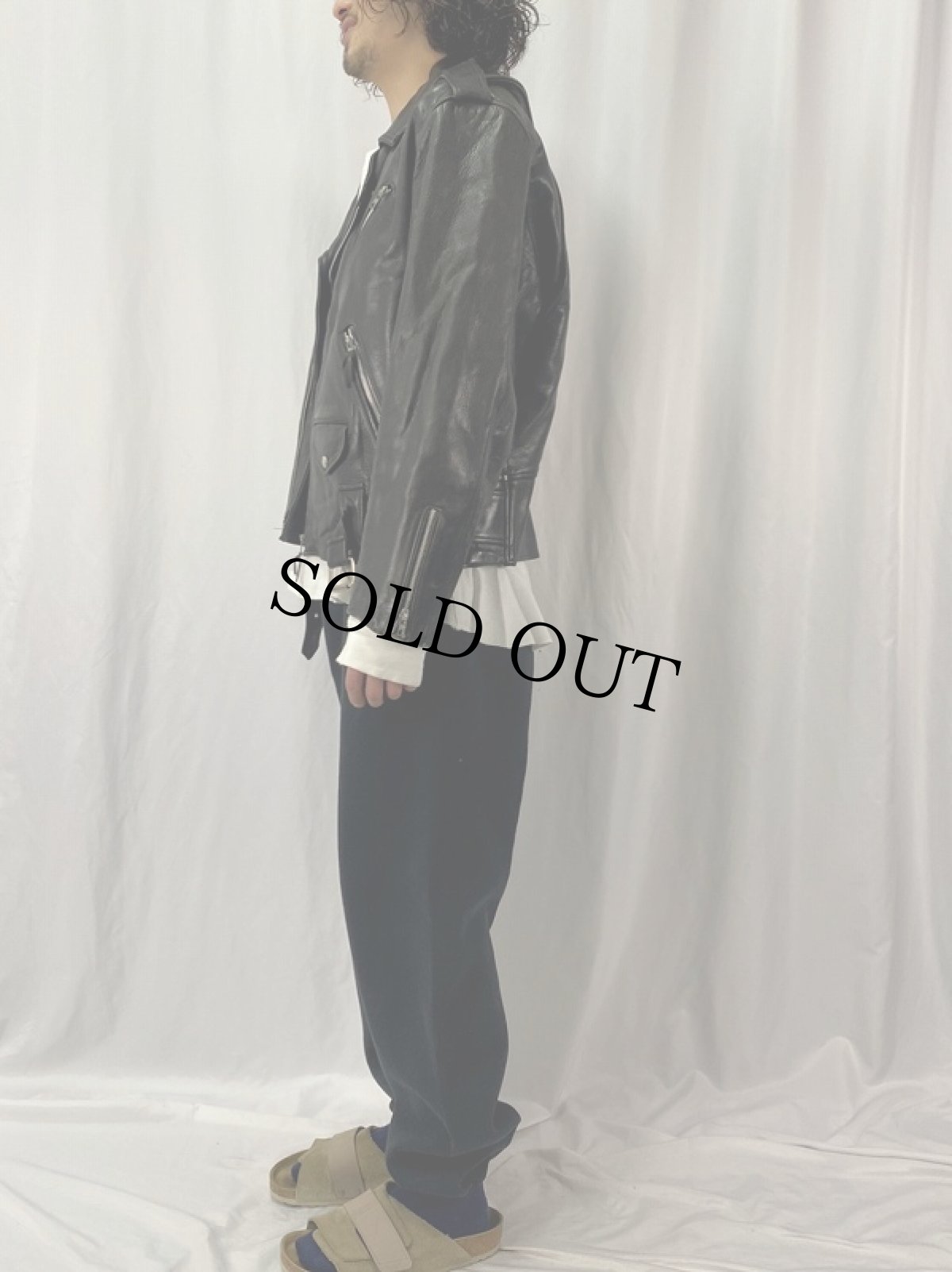 画像3: 〜70's C.RODSON MANUFACTURE FRANCE製 ダブルライダースジャケット  (3)