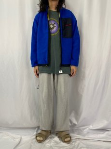 画像6: 90's POLO SPORT Ralph Lauren フリース×ナイロン リバーシブルジップジャケット M  (6)