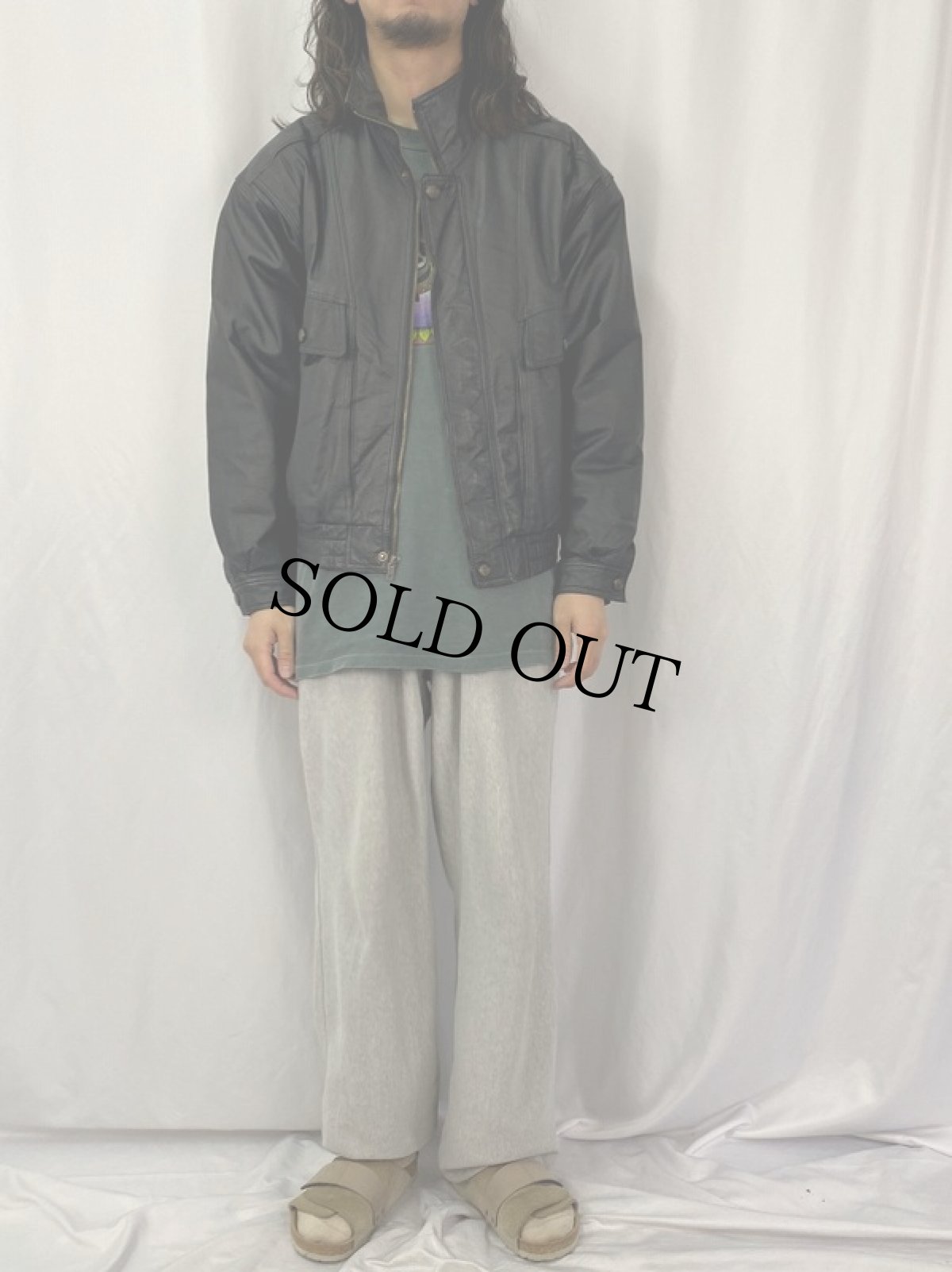 画像2: TRAILE'SEND COLLECTIONS デザイン レザージャケット M (2)