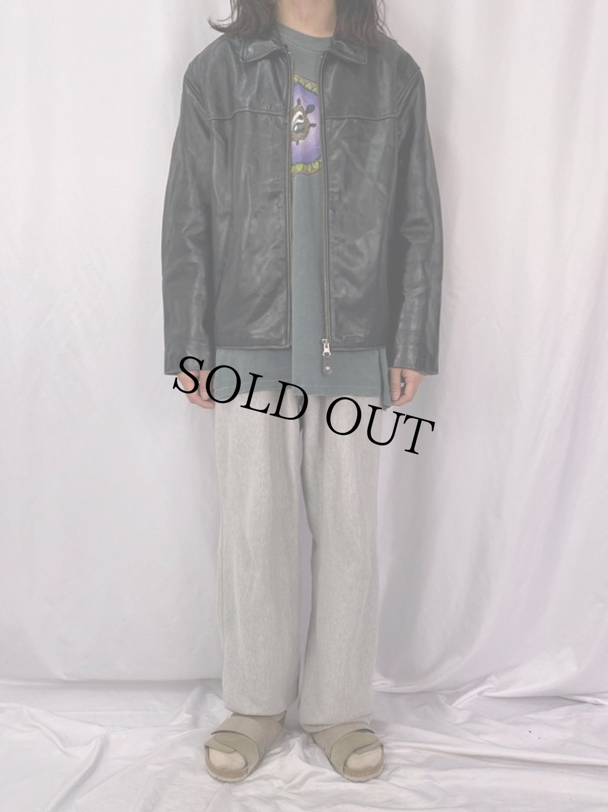 画像2: ARIZONA JEAN Co. フェイクレザージャケット L (2)