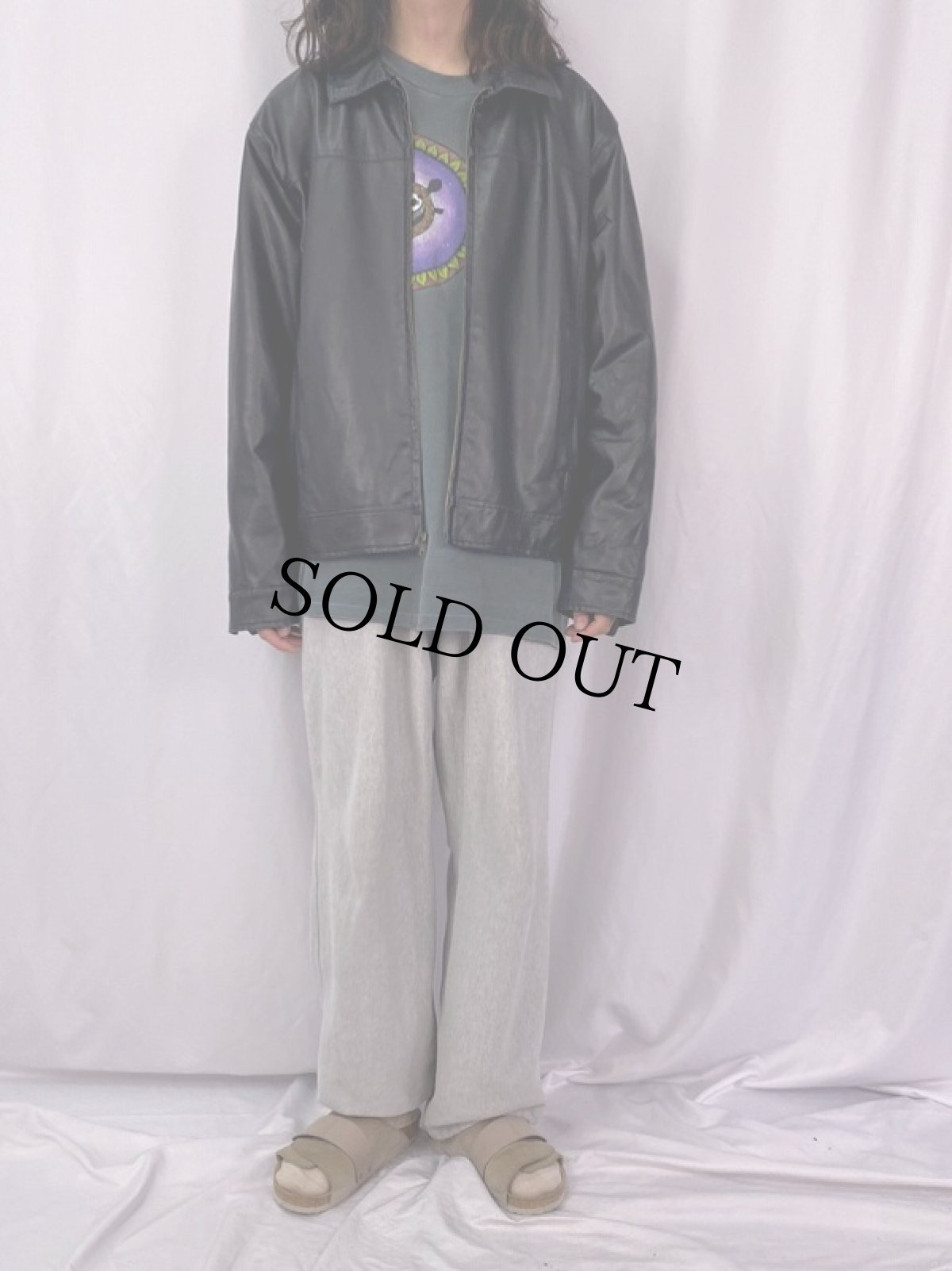 画像2: 〜90's REDSKINS レザージャケット XL (2)