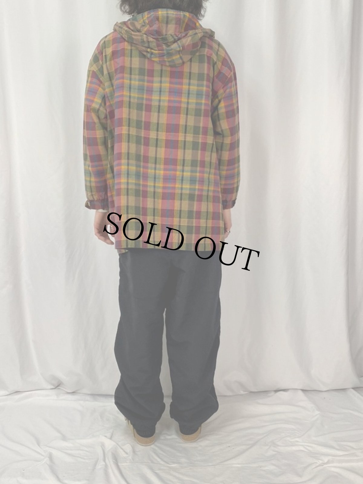 画像4: 80〜90's Eddie Bauer チェック柄 コットンパーカー M (4)