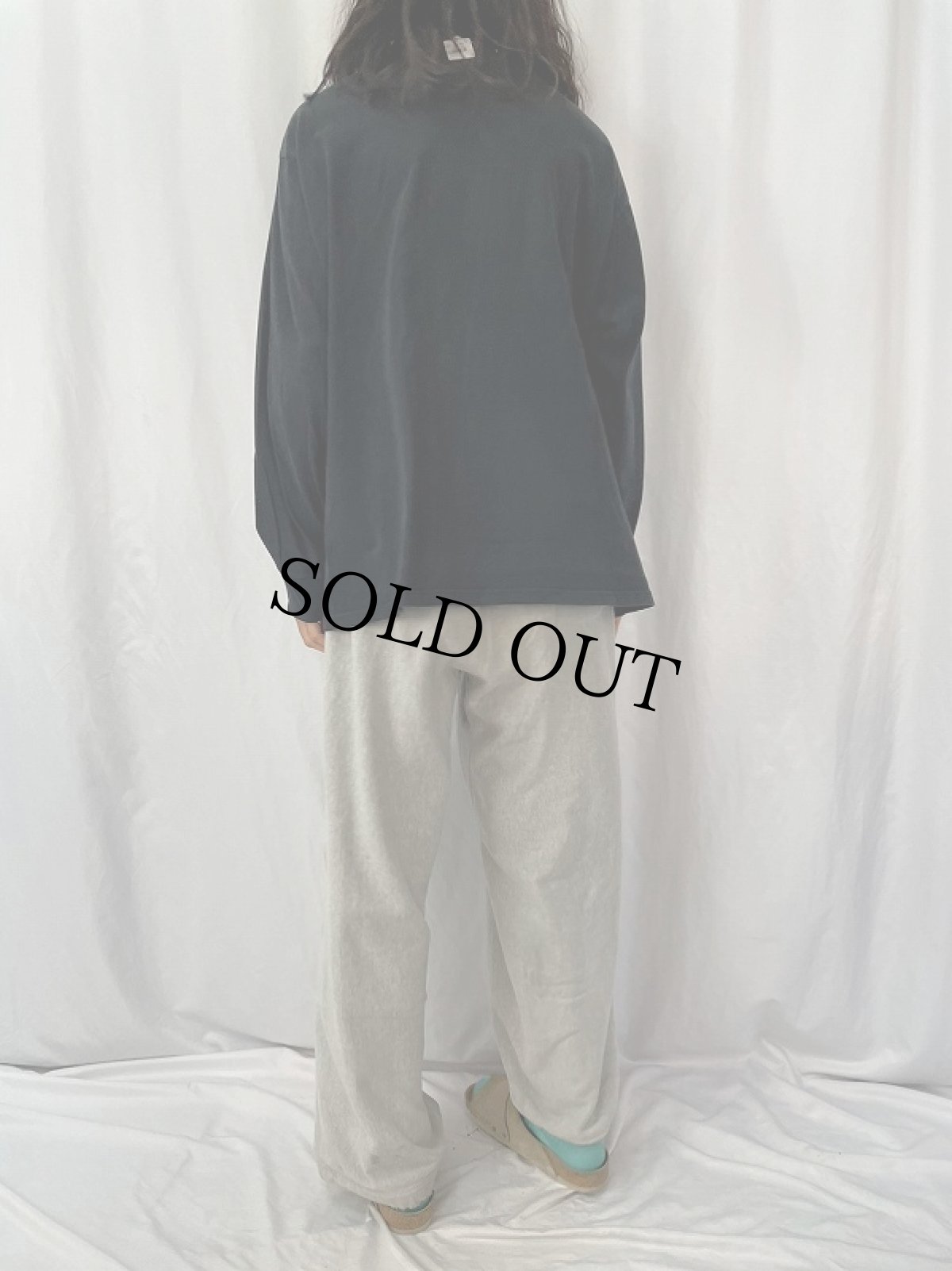 画像4: 90's POLO SPORT Ralph Lauren ロゴプリントロンT L BLACK (4)