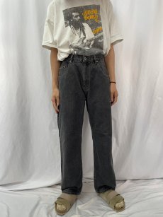 画像2: 00's Levi's SILVER TAB "straight+Loose" ブラックデニムパンツ W35 (2)