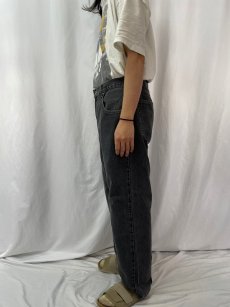 画像3: 00's Levi's SILVER TAB "straight+Loose" ブラックデニムパンツ W35 (3)