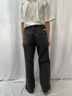 画像4: 00's Levi's SILVER TAB "straight+Loose" ブラックデニムパンツ W35 (4)