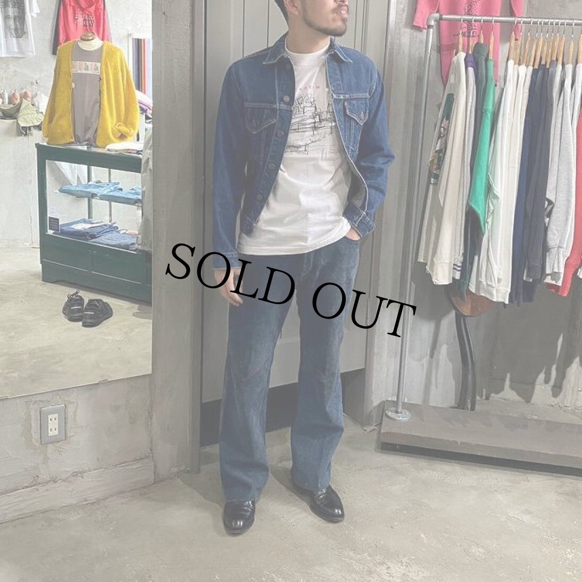 画像2: 70's AMF Harley-Davidson スウェードフレアパンツ W33 (2)