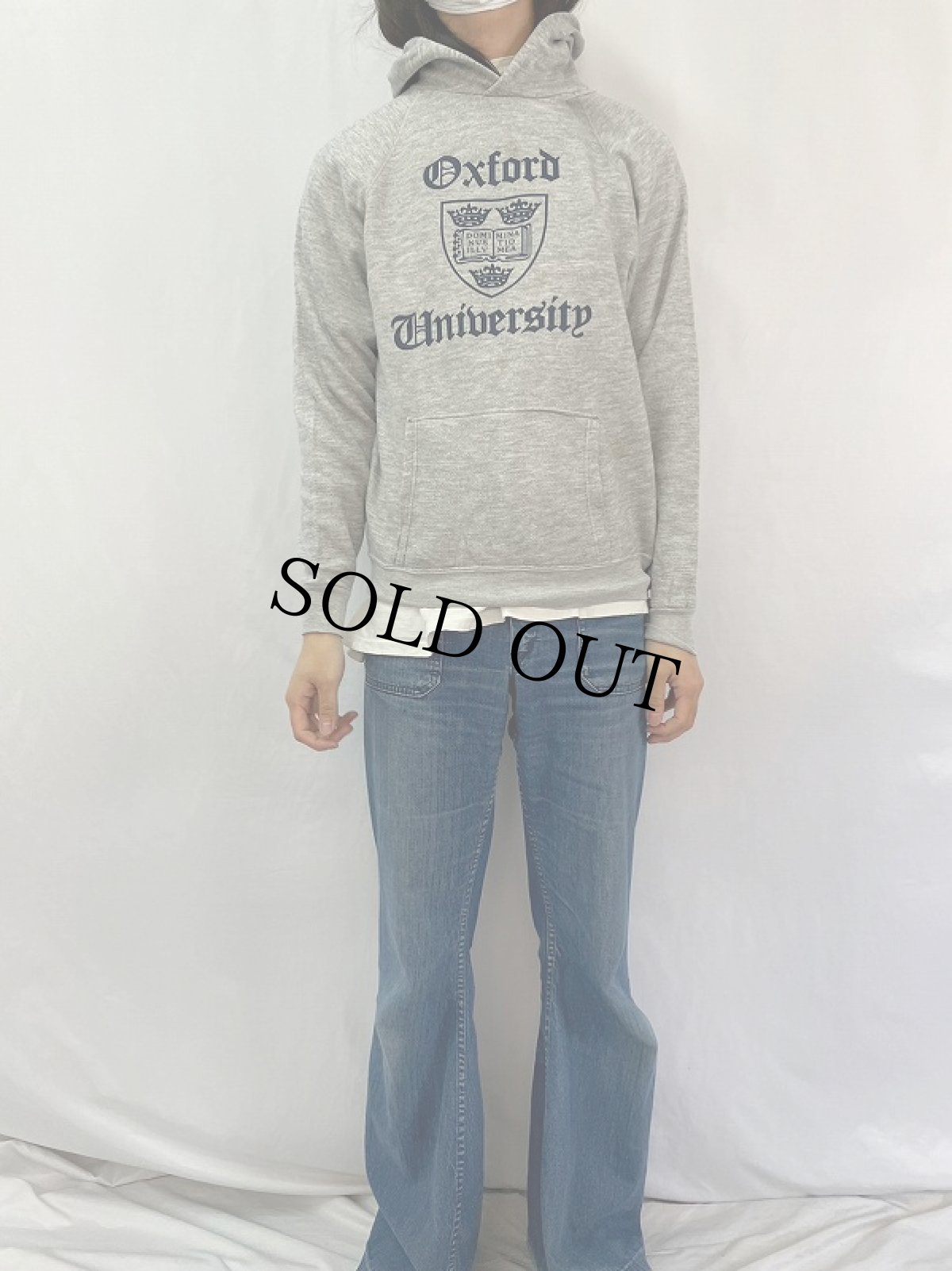 画像2: 90's OXFORD UNIVERSITY ENGLAND製 カレッジスウェットフーディー L (2)