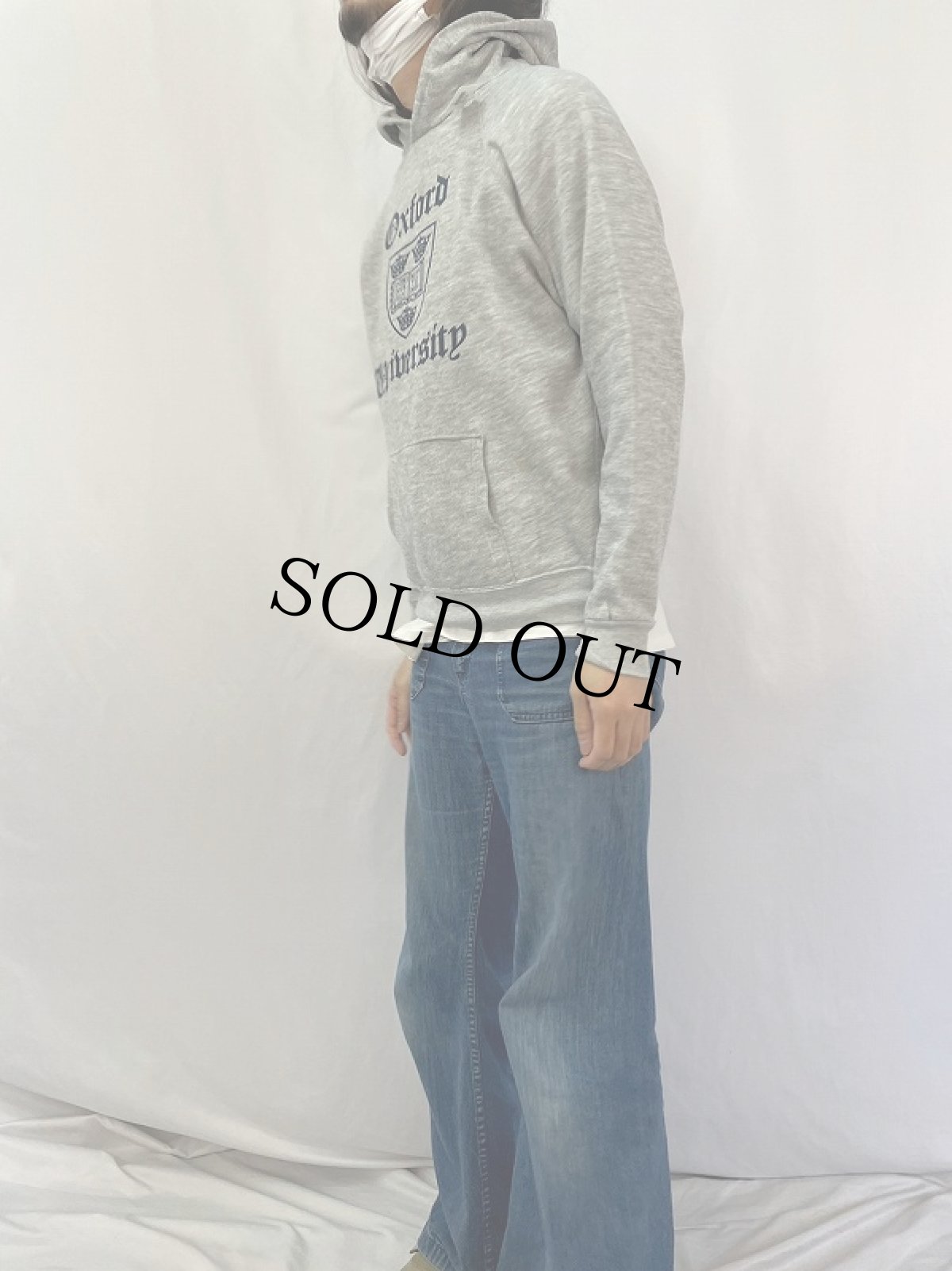 画像3: 90's OXFORD UNIVERSITY ENGLAND製 カレッジスウェットフーディー L (3)