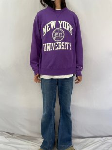 画像2: Champion USA製 "NEW YORK UNIVERSITY" カレッジプリントスウェット XL (2)