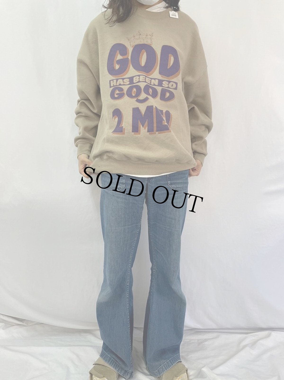 画像2: 90's USA製 "GOD HAS BEEN SO GOOD 2 ME" ジーザスプリントスウェット 2X (2)