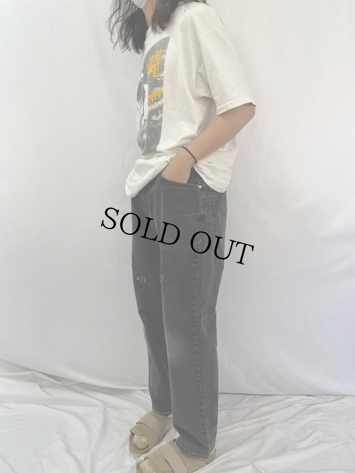 画像3: 00's Levi's 550 USA製 ブラックデニムパンツ W34 (3)