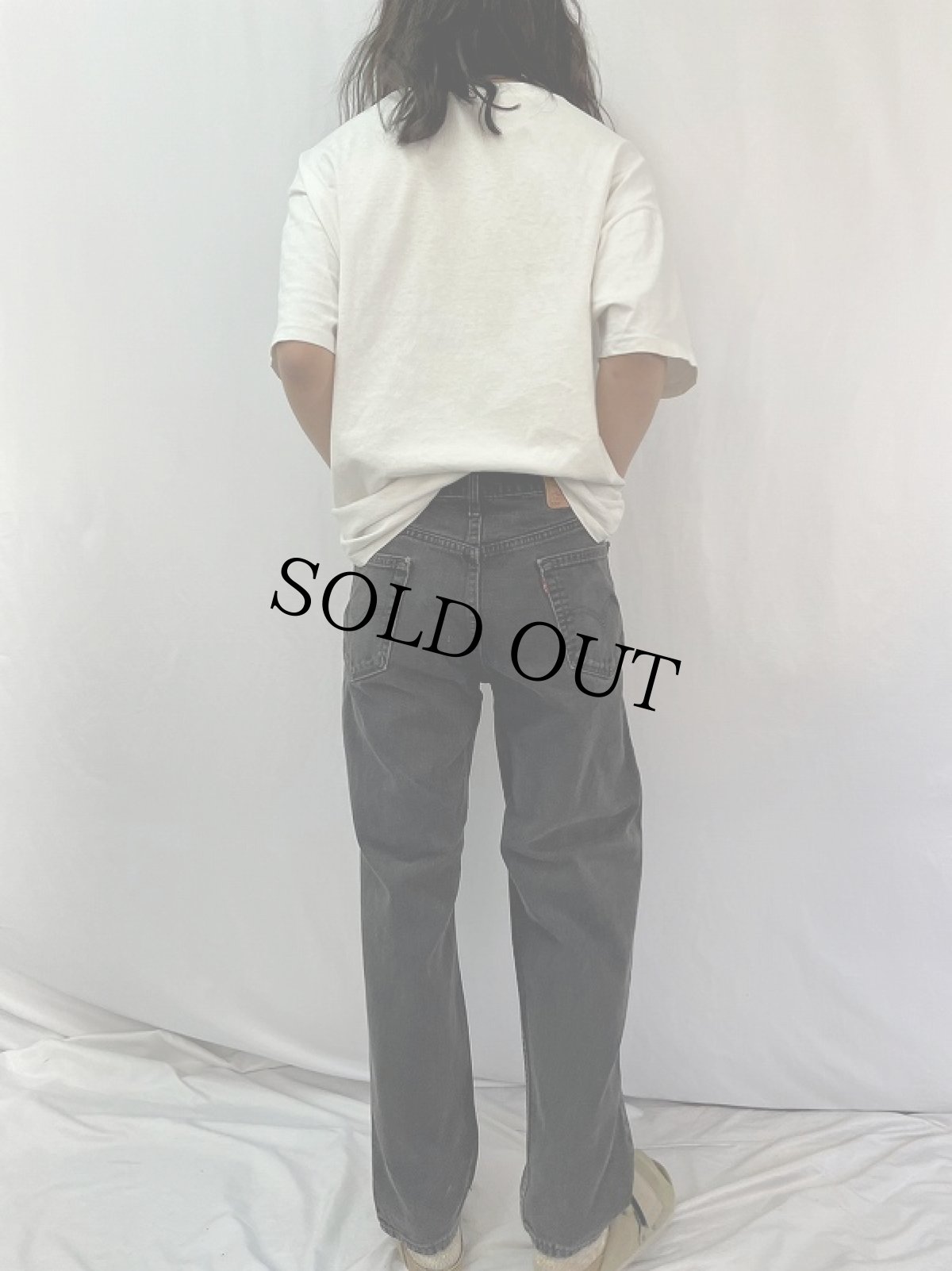 画像4: 00's Levi's 550 USA製 ブラックデニムパンツ W34 (4)