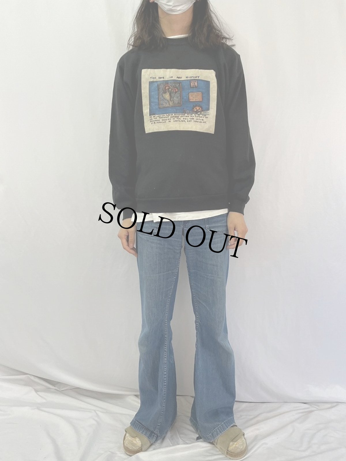 画像2: "THIS DATE IN ART HISTORY" アートイラストスウェット M (2)