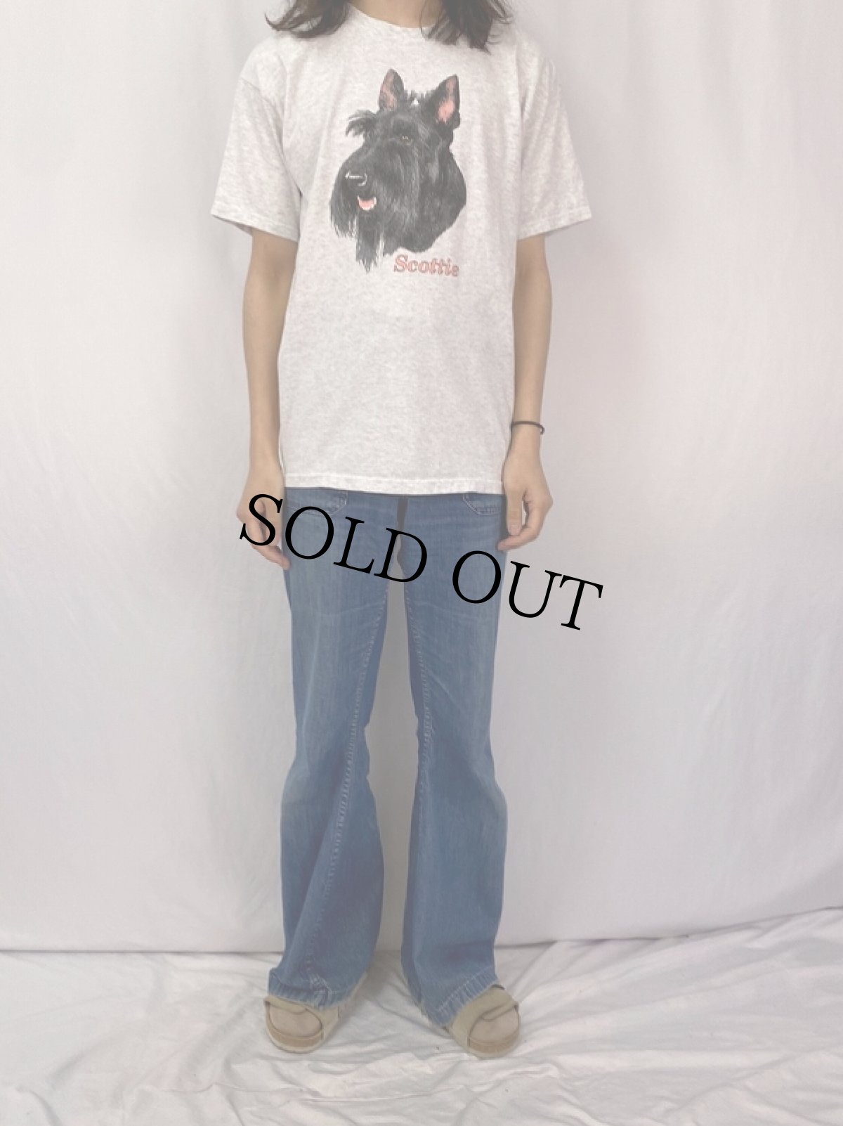 画像2: 90's "Scottie" 犬プリントTシャツ L (2)
