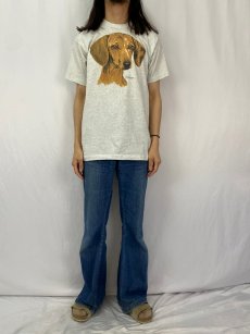 画像2: 90's USA製 犬プリントTシャツ L (2)