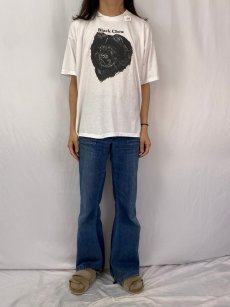 画像2: 90's "Black Chow" 犬プリントTシャツ XXL (2)