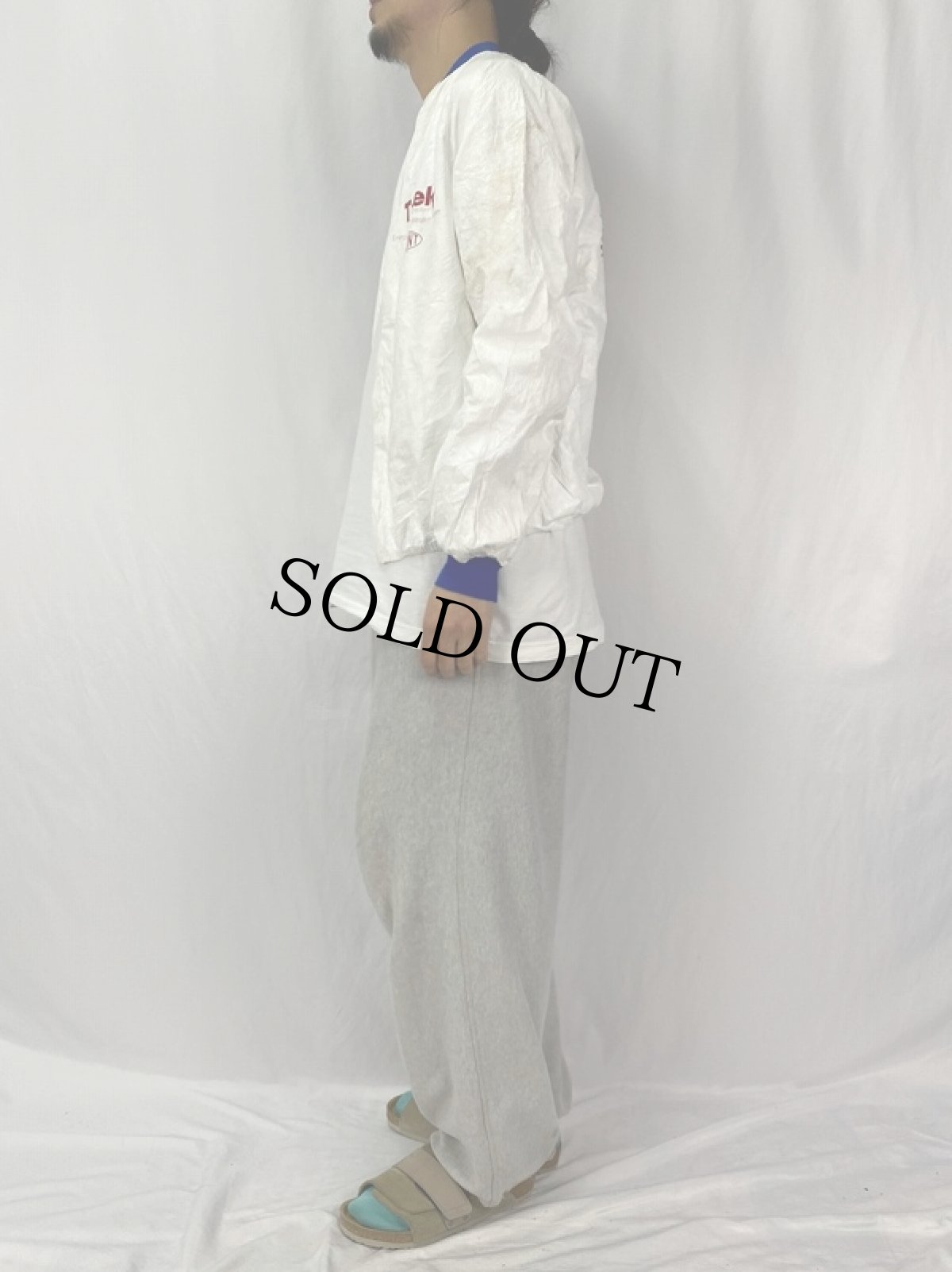 画像3: 80's Grafic Jacket × Dupont "Tyvek" ペーパージャケット L (3)