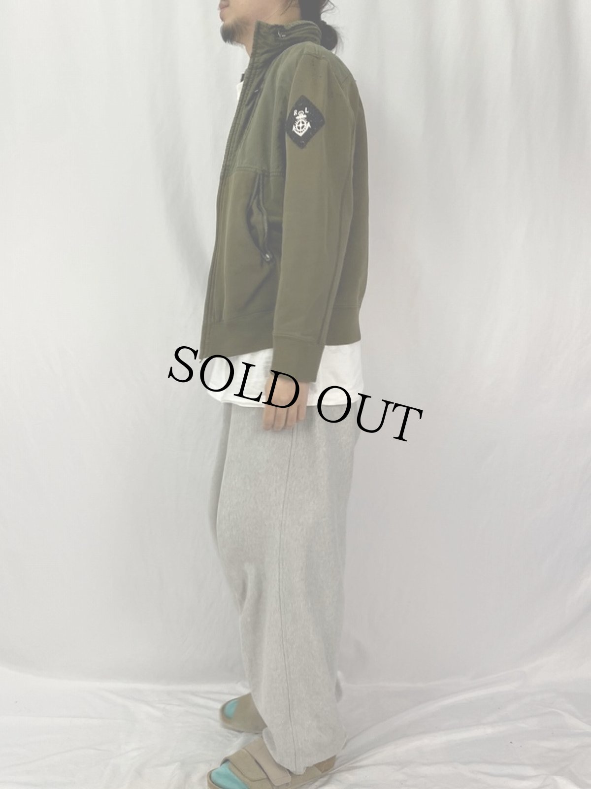 画像3: POLO Ralph Lauren ミリタリージップジャケット M (3)
