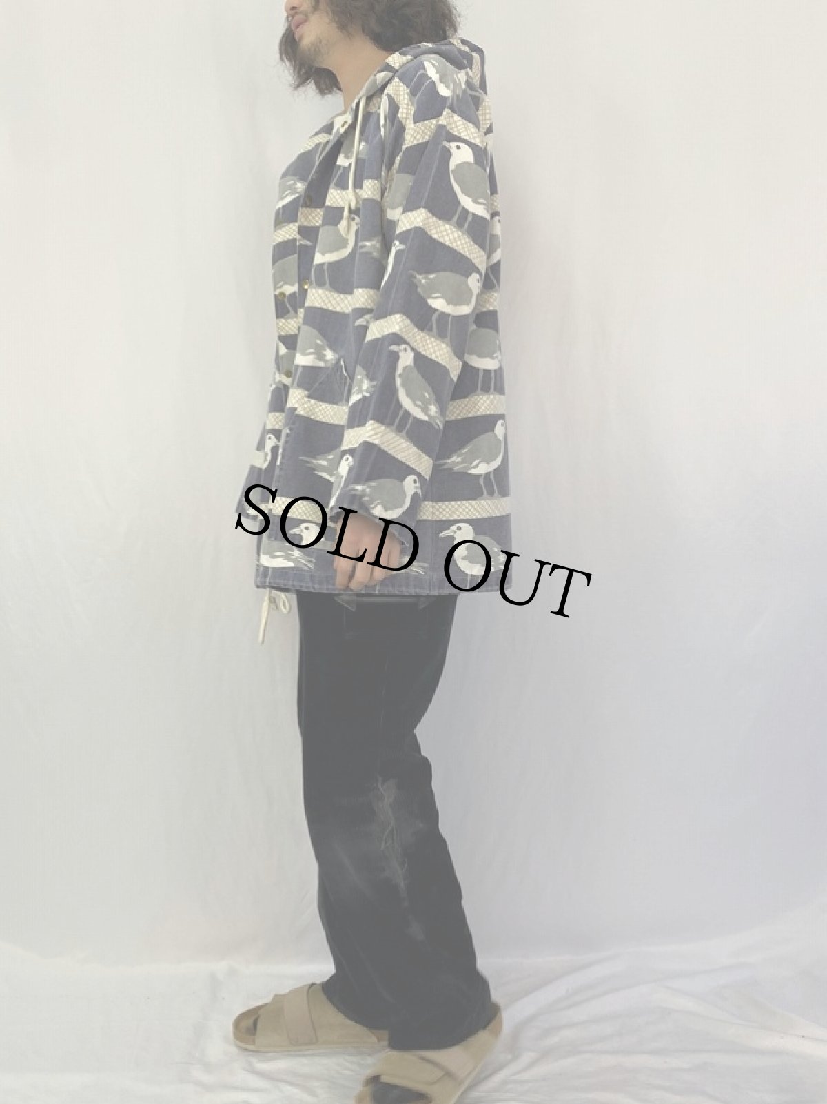 画像3: 80〜90's MICHIGAN RAG CO. 鳥柄 パーカー S (3)