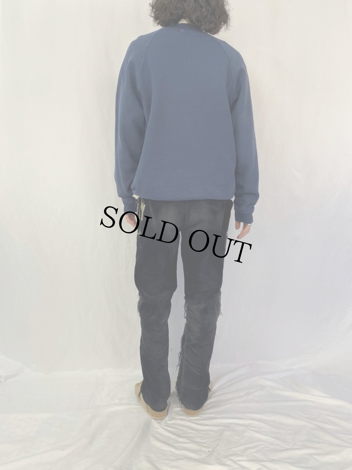 画像4: 90's USA製 "Oxford University" ラグランスウェット XL NAVY (4)