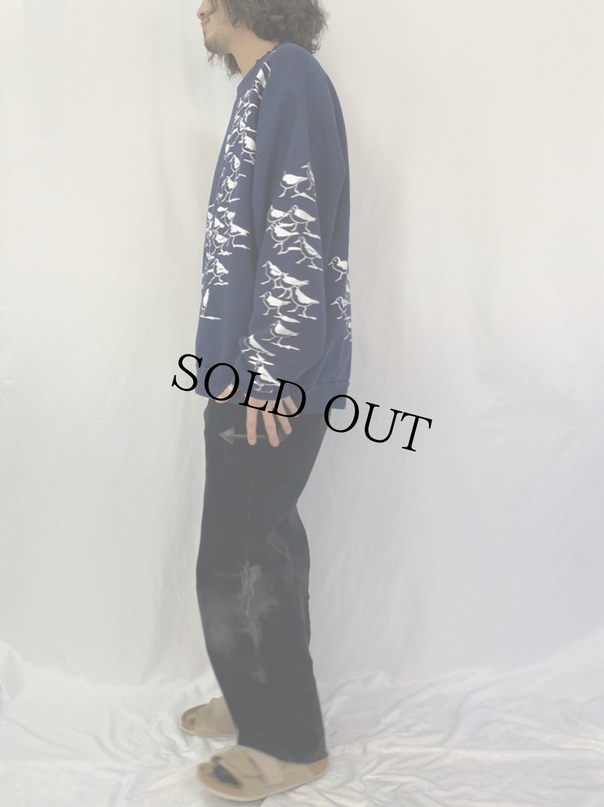 画像3: 90's MICHIGAN RAG CO. 鳥柄 スウェット 2X (3)