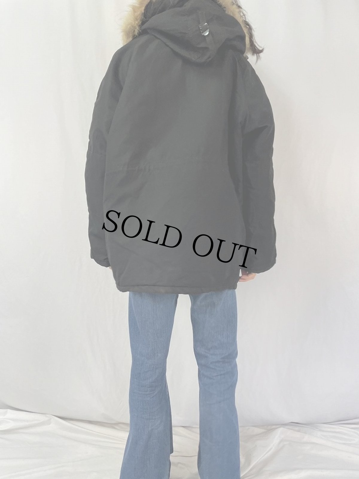 画像4: 80's 民間品 N-3B Type フライトジャケット BLACK XL (4)