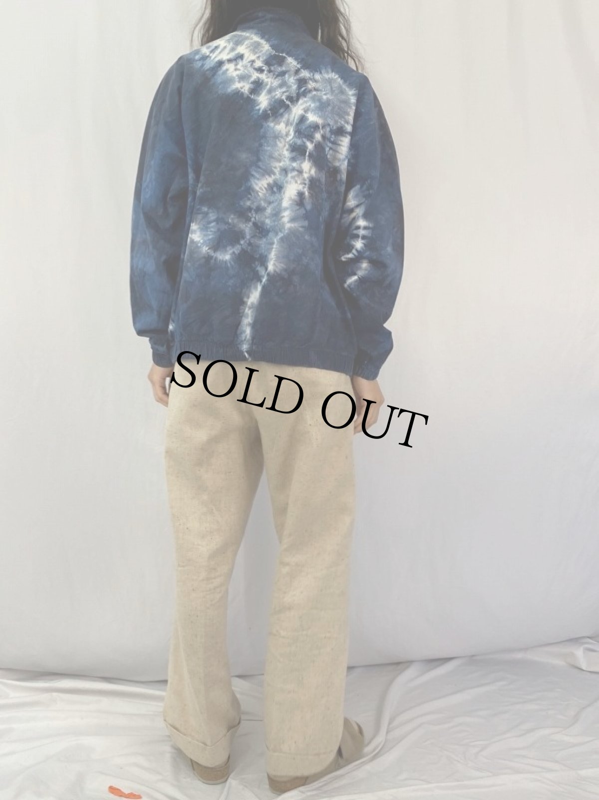 画像4: USA製 タイダイ染め コットンジップジャケット XL (4)