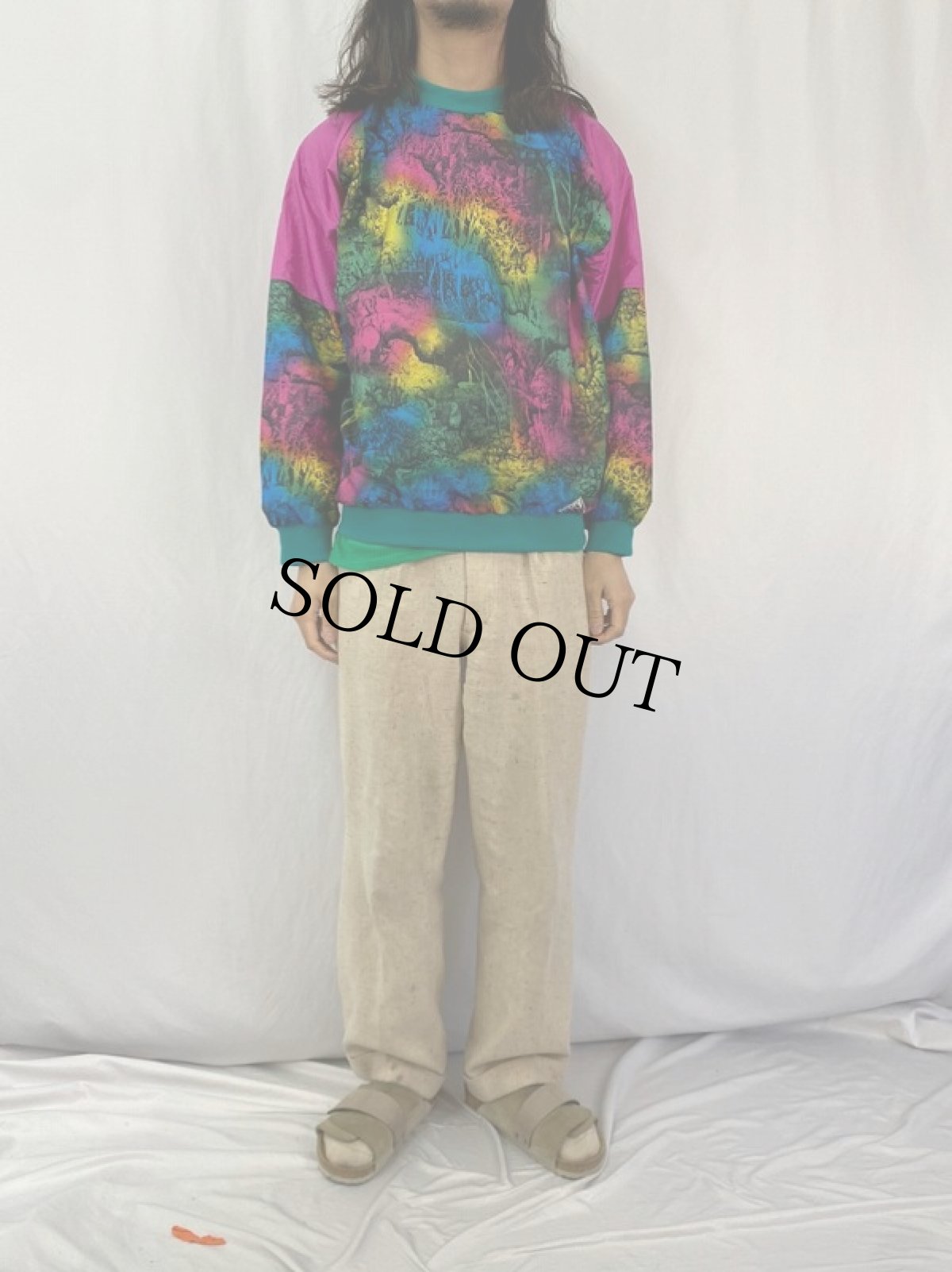 画像2: TKS 総柄 ラグランプルオーバー (2)