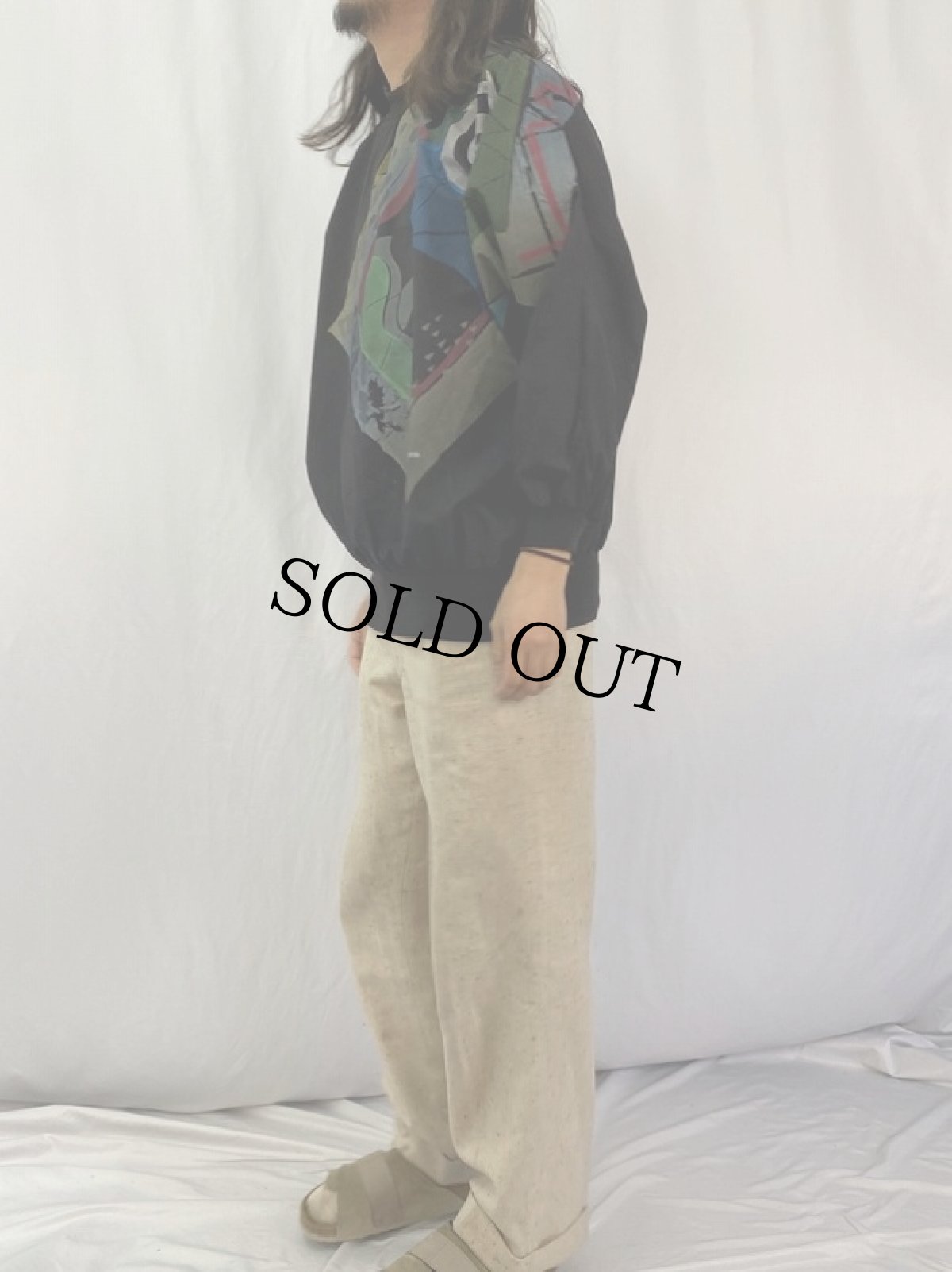 画像3: Hama アート柄 デザイン ドルマンスリーブ プルオーバーシャツ (3)