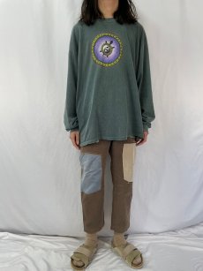 画像2: KAPITAL バックルバック ボロ加工×パッチワーク カラーデニムパンツ W29 (2)