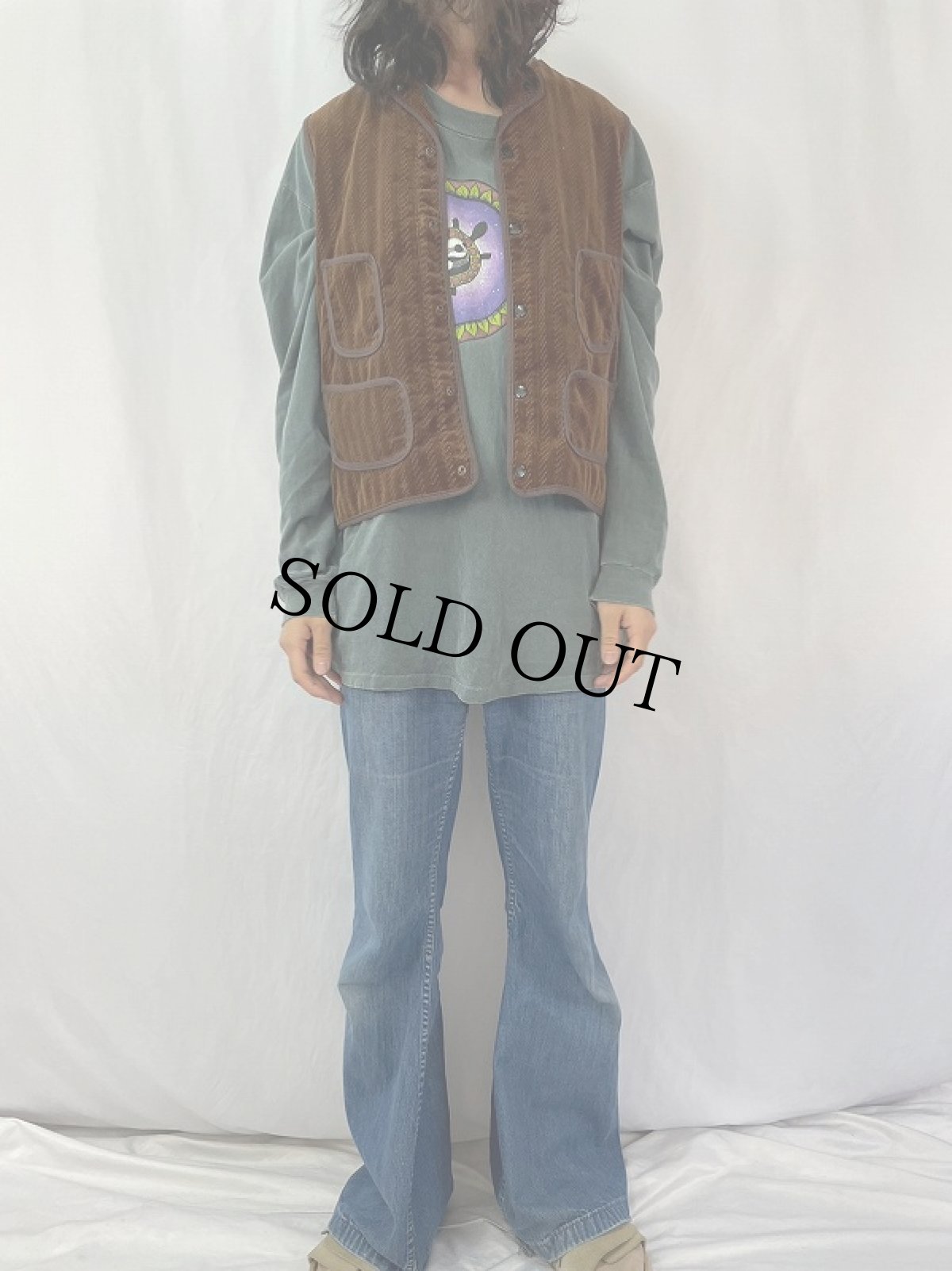 画像2: KAPITAL コーデュロイ ビーチベスト (2)