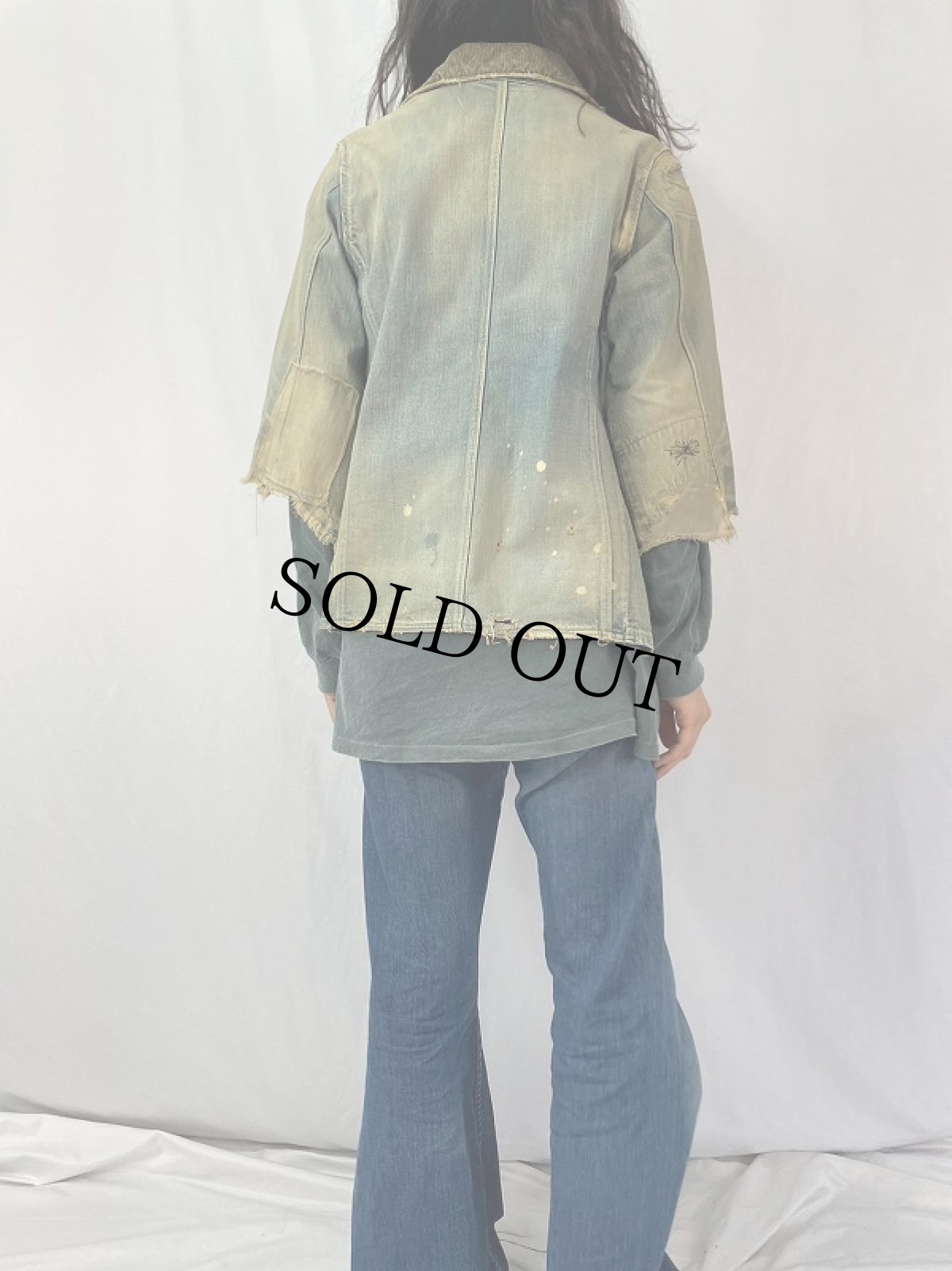 画像4: KAPITAL ボロ加工 デニムカバーオール (4)