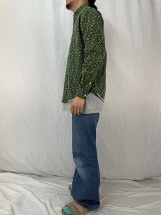 画像3: Ralph Lauren "CUSTOM FIT" 総柄 コットンボタンダウンシャツ S (3)