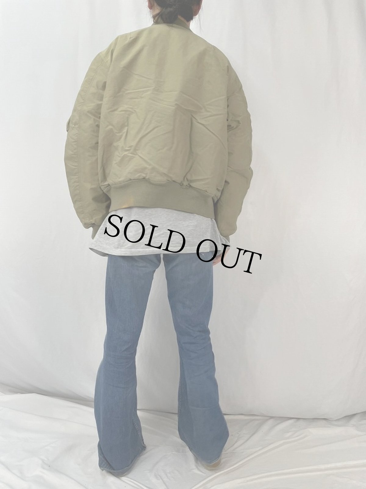 画像4: 90's〜 POLO Ralph Lauren "MA-1 TYPE" コットン×ナイロンジャケット M (4)