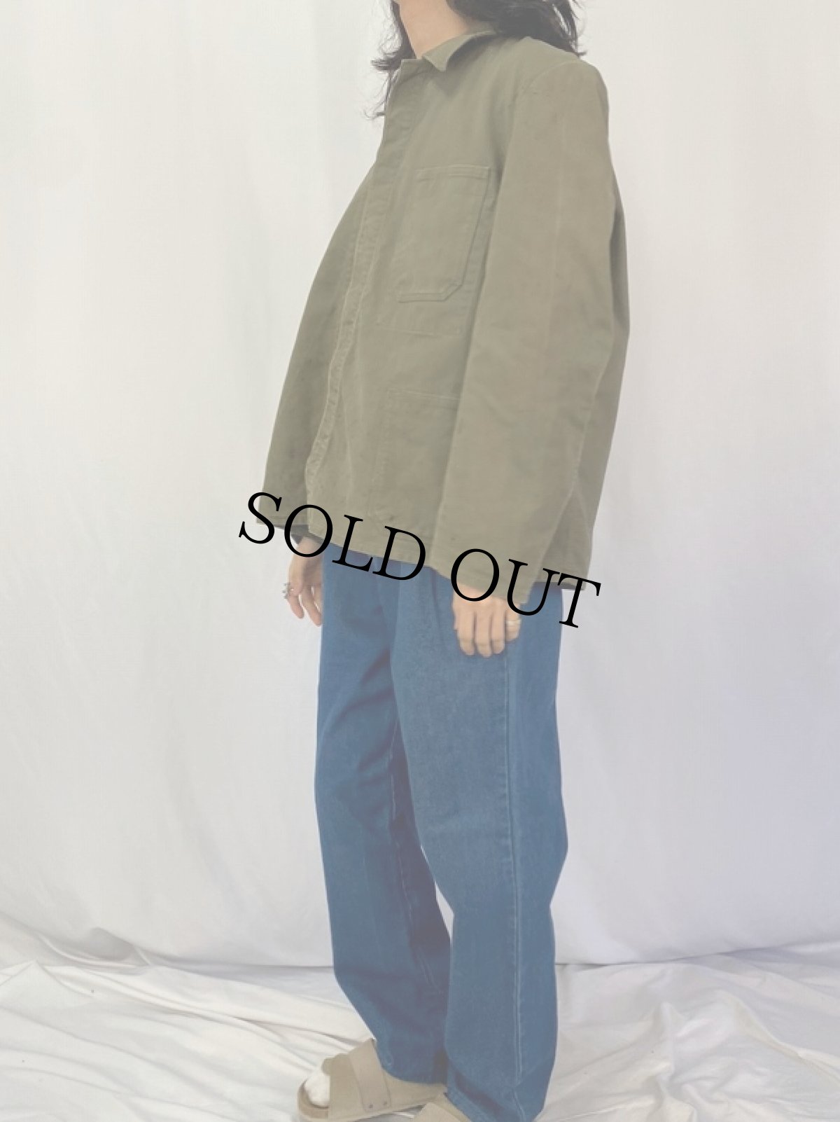 画像3: 60〜70's SANFOR Baumwolle EURO ワークジャケット SIZE58 (3)