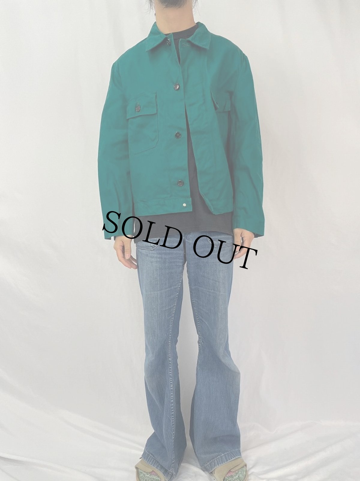 画像2: 70〜80's SANFOR コットンワークジャケット  (2)