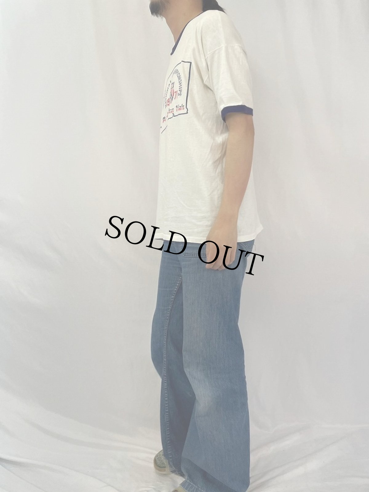 画像3: 70's Champion USA製 バータグ "NATIONAL CHAMPIONSHIPS" リンガーTシャツ XL (3)